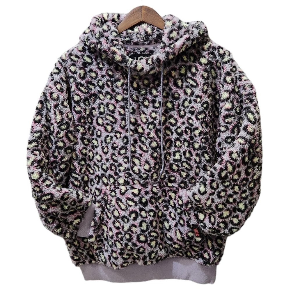 NWT UGG Fluffy Soft Furry Loyra Sherpa Hoodie With Drawstrings Longsleeve XS - Picture 4 of 9